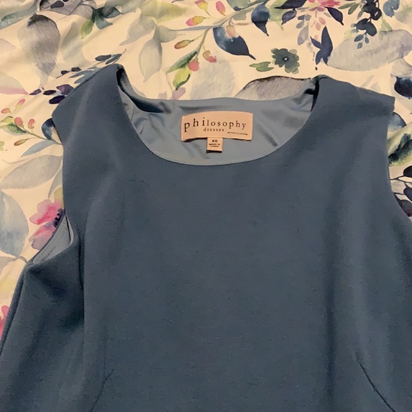 Philosophy fit and flare dress with asymmetric/Rae edge hem - Picture 2 of 2